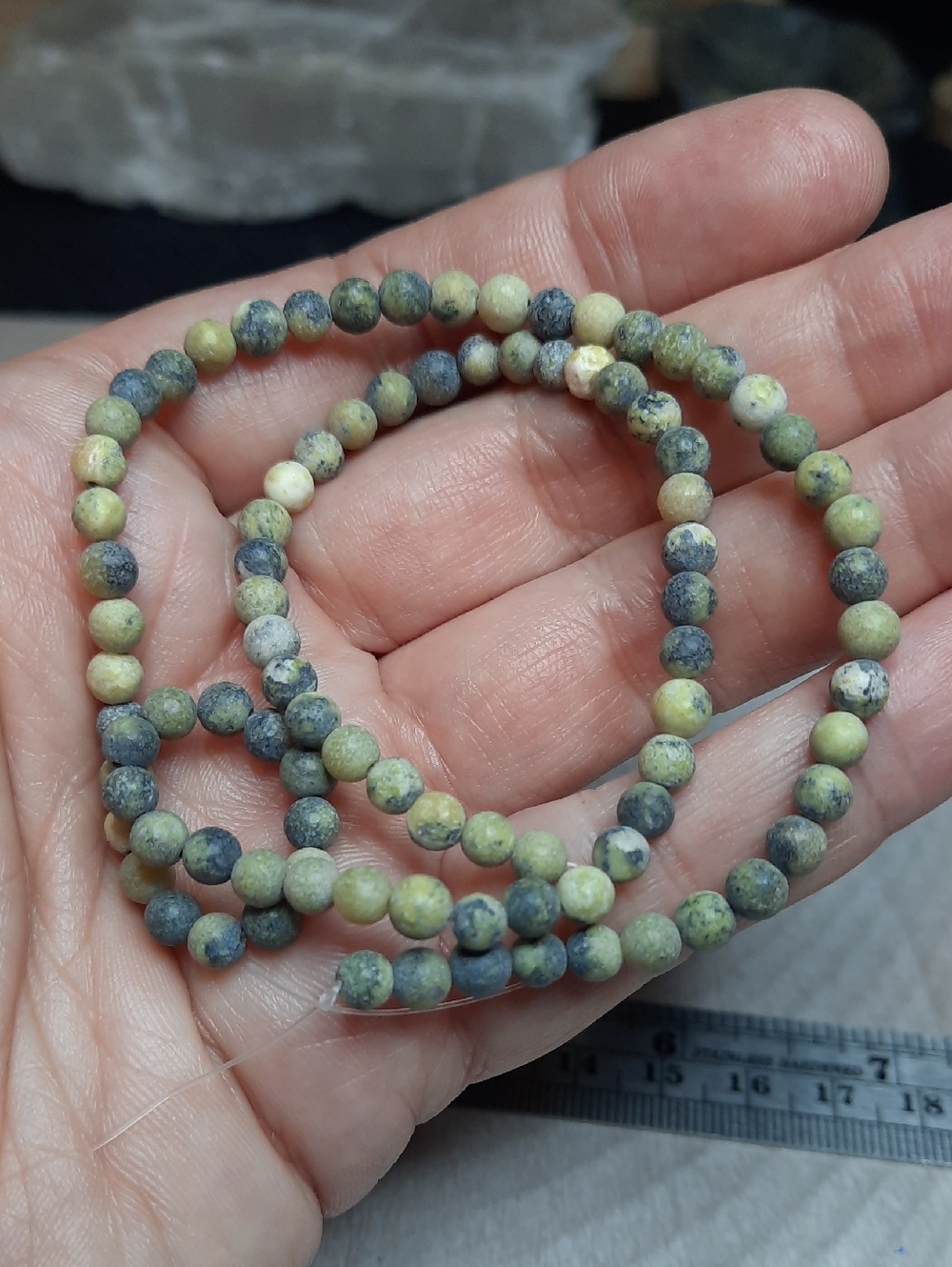 4mm Matte Yellow Serpentine Bead Strand - 15" #3